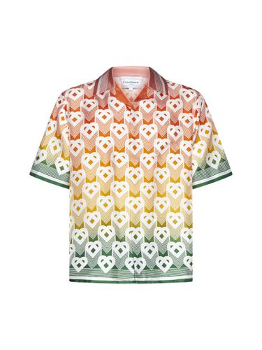 Gradient Heart Monogram Silk Shirt - Casablanca - Modalova
