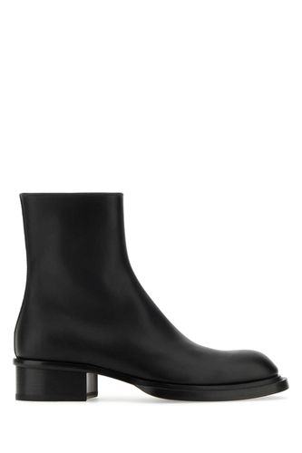 Leather Stack Ankle Boots - Alexander McQueen - Modalova