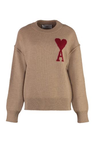 Virgin Wool Crew-neck Sweater - Ami Alexandre Mattiussi - Modalova