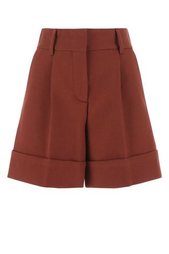 Brown Stretch Cotton Blend Shorts - See by Chloé - Modalova