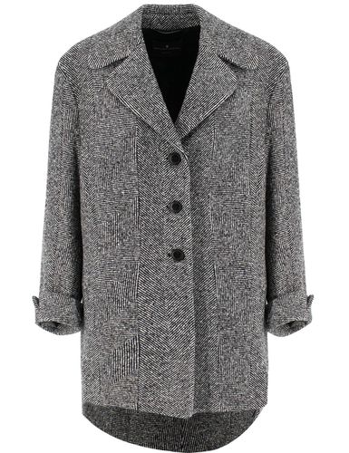 Herringbone Wool Midi Coat - Ermanno Scervino - Modalova