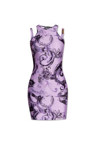 Watercolour Couture-printed Sleeveless Midi Dress - Versace Jeans Couture - Modalova