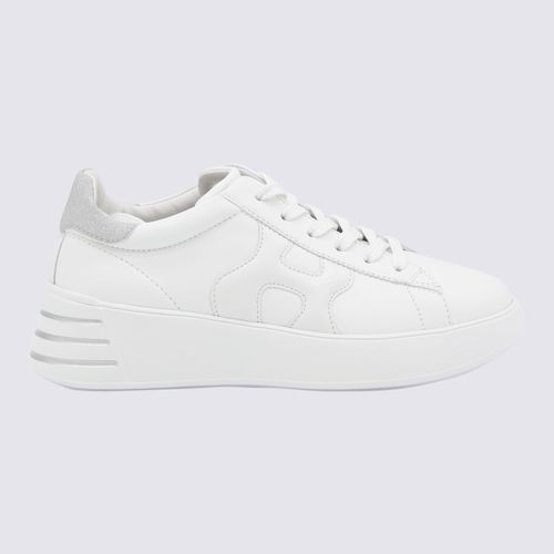 White And Grey Leather Rebel Sneakers - Hogan - Modalova