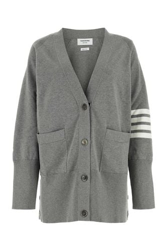 Grey Wool Oversize Cardigan - Thom Browne - Modalova