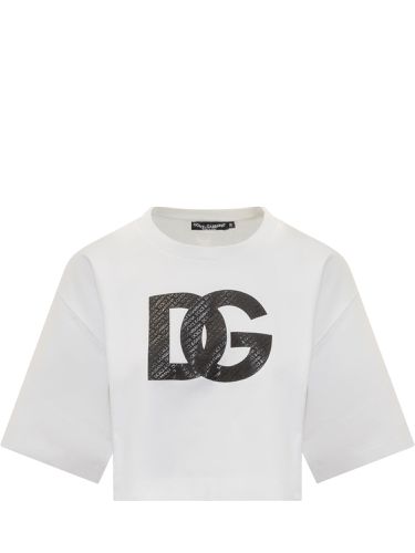 Cropped Logo T-shirt - Dolce & Gabbana - Modalova