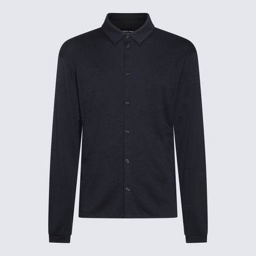 Giorgio Armani Black Wool Shirt - Giorgio Armani - Modalova