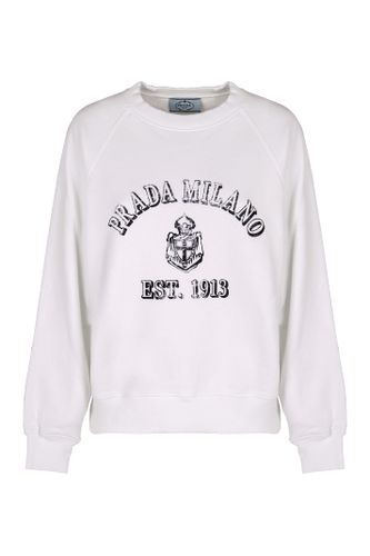 Prada Logo Detail Cotton Sweatshirt - Prada - Modalova