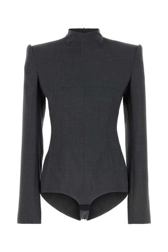 SportMax Grey Wool Giuda Bodysuit - SportMax - Modalova