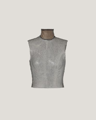 Genny Mesh Sleeveless Top - Genny - Modalova