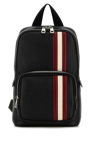 Bally Black Leather Chris Backpack - Bally - Modalova