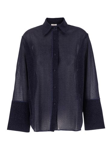 Lumiere Shirt With Classic Collar And Bell Sleeves In Tech Fabric Woman - Oseree - Modalova