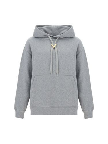 Logo Plaque Drawstring Hoodie - Valentino - Modalova