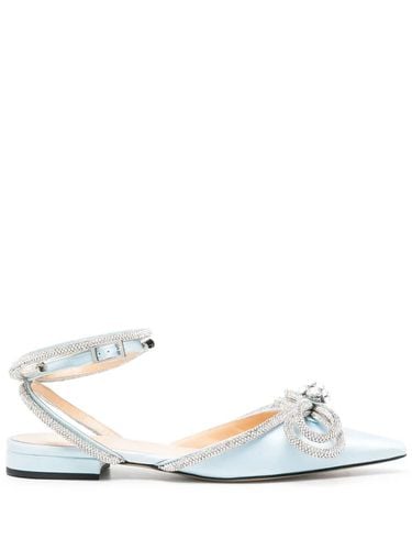 Light Blue Patent Double Bow Ballerinas - Mach & Mach - Modalova