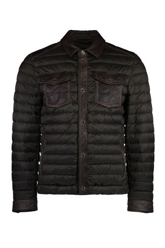 Crespi Leather Inserts Down Jacket - Moorer - Modalova