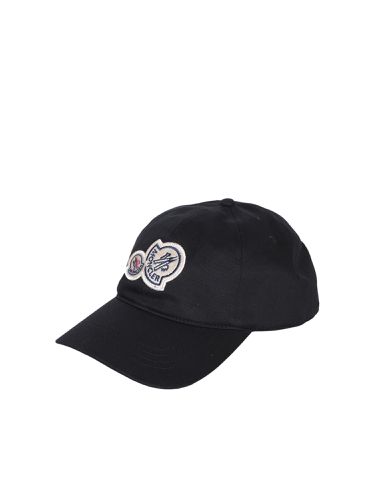Moncler Multi Patch Logo Black Hat - Moncler - Modalova