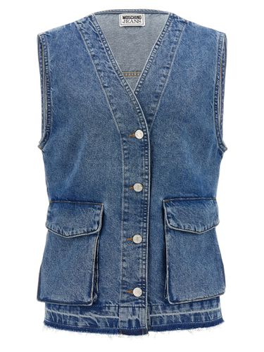 M05CH1N0 Jeans Denim Vest - M05CH1N0 Jeans - Modalova