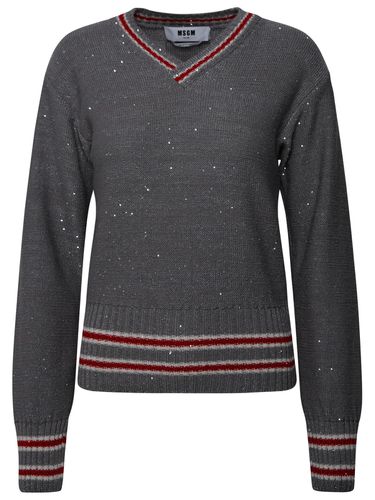 Wool Blend Varsity Sweater - MSGM - Modalova