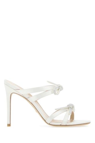 White Satin Sw Bow Mules - Stuart Weitzman - Modalova