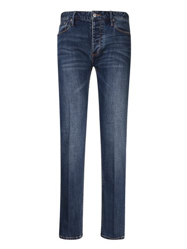 Emporio Armani Slim Fit Blue Jeans - Emporio Armani - Modalova