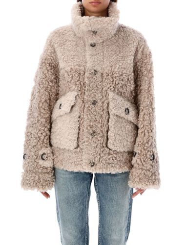 Short Reversible Shearling Peacot - urbancode - Modalova