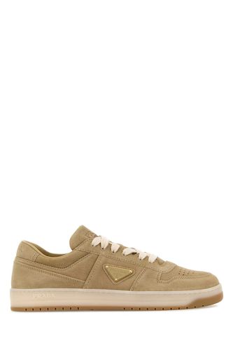 Cappuccino Suede Downtown Sneakers - Prada - Modalova