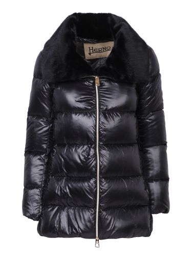 Down Jacket In Nylon And Eco-fur - Herno - Modalova