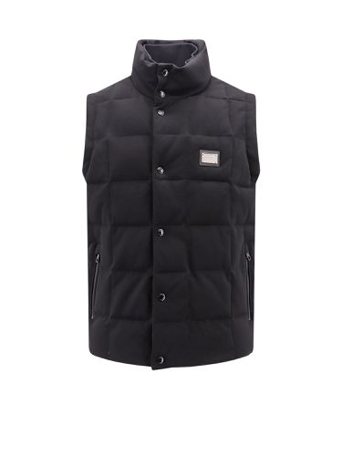 Logo Plaque Quilted Vest - Dolce & Gabbana - Modalova