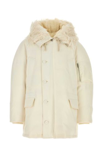 Ivory Gabardine Oversize Down Jacket - Jil Sander - Modalova