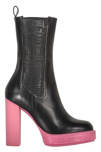 Love Moschino Leather Boots - Love Moschino - Modalova