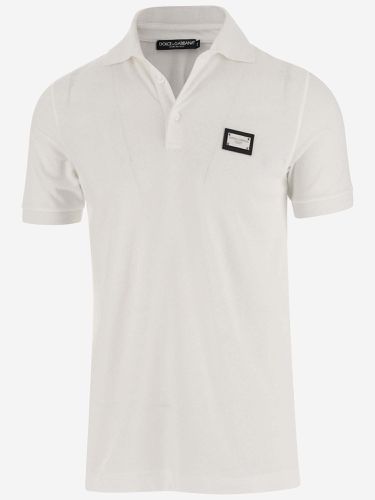 Cotton Polo Shirt With Logo - Dolce & Gabbana - Modalova