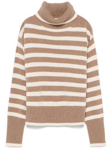 Striped Cashmere Turtleneck Sweater - SEMICOUTURE - Modalova