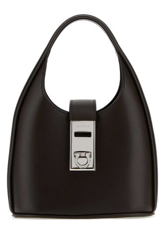 Dark Leather Handbag - Ferragamo - Modalova
