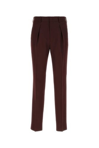 Fendi Burgundy Wool Blend Pant - Fendi - Modalova