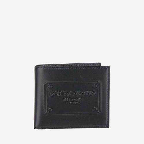 Calfskin Leather Bifold Wallet - Dolce & Gabbana - Modalova