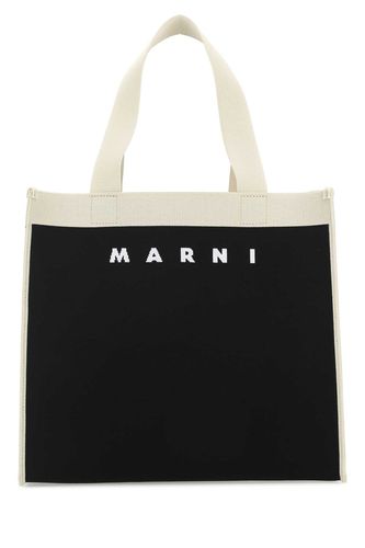 Two-tone Fabric Medium Shopping Bag - Marni - Modalova