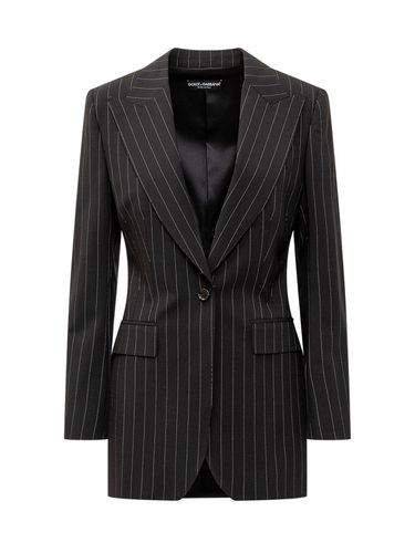 Pinstriped Single-breasted Tailored Blazer - Dolce & Gabbana - Modalova