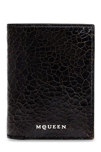 Crackled Effect Bi-fold Card Holder - Alexander McQueen - Modalova