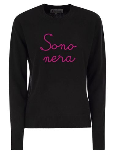 Wool And Cashmere Blend Sweater With Embroidery Sono Nera - MC2 Saint Barth - Modalova