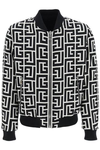 Monogram Reversible Wool Bomber Jacket - Balmain - Modalova