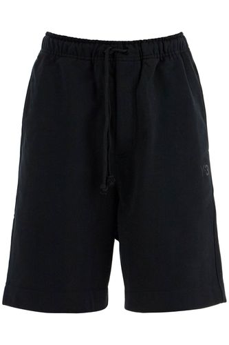 High-waisted Black Cotton Sports Shorts - Y-3 - Modalova