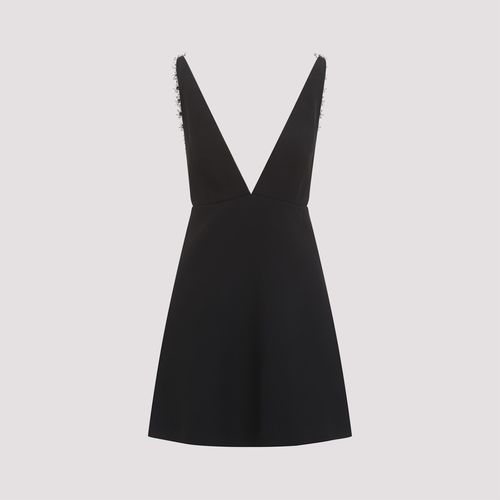 Flower Crystal Back Mini Dress - Prada - Modalova