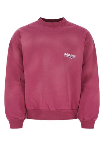 Tyrian Purple Cotton Oversize Sweatshirt - Balenciaga - Modalova