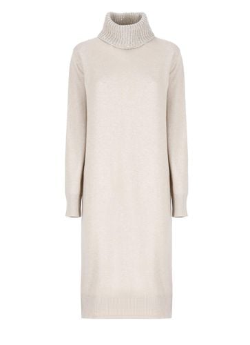 High Neck Knitted Dress - Fabiana Filippi - Modalova