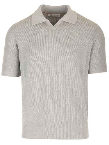 Knitted Polo Shirt - Brunello Cucinelli - Modalova