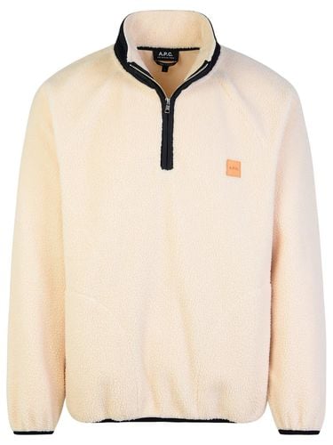 A. P.C. High-neck Logo Patch Fleece Sweatshirt - A.P.C. - Modalova