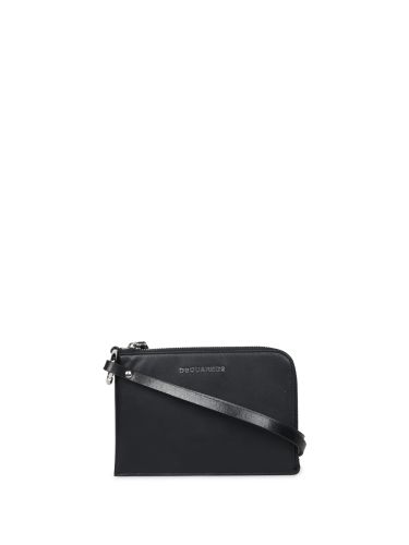 Dsquared2 Black Leather Clutch Bag - Dsquared2 - Modalova