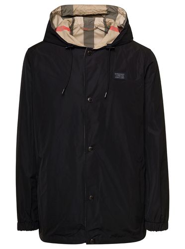 Black Reversible Waterproof Jacket In Polyester Man - Burberry - Modalova