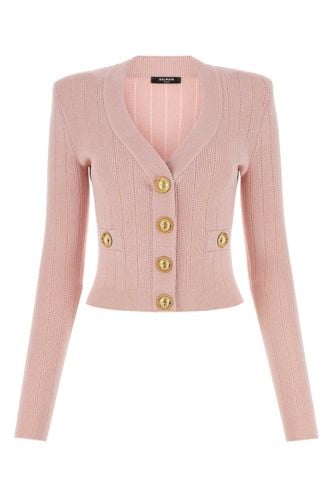 Balmain Pink Viscose Blend Cardigan - Balmain - Modalova