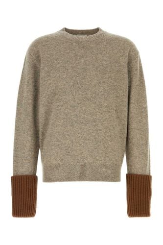 Melange Dove Grey Wool Oversize Mumu Sweater - Dries Van Noten - Modalova