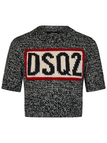 Logo Jacquard Cropped Jumper - Dsquared2 - Modalova